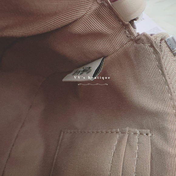 NWT Coach Nolita 19 In Blocked Signature Canvas Wristlet Silver Sand Taupe CY236 - Picture 9 of 11